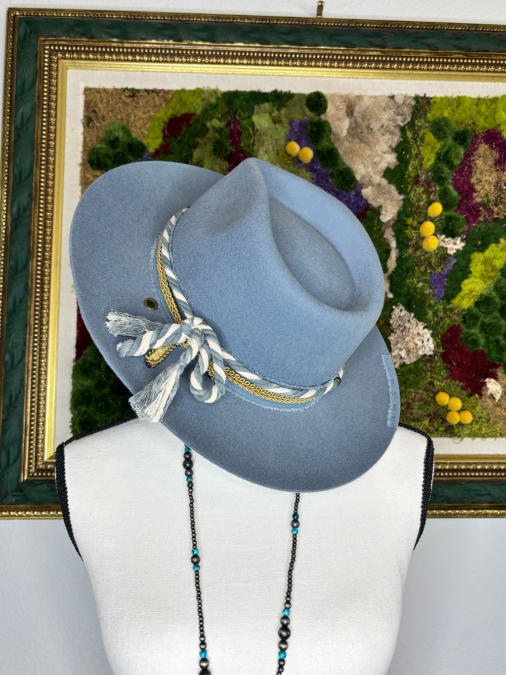 NWOT Gigi Pip Denim Daydreams Fedora Hat - Picture 6 of 12
